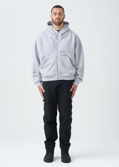 Luxury Oversized Boxy Heavyweight Full-Zip Hoodie