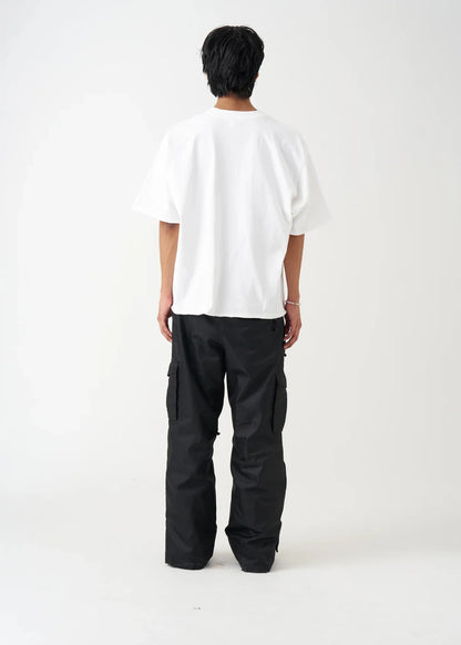 7 OZ Elegant Raw Edge Oversized Cropped T-Shirt