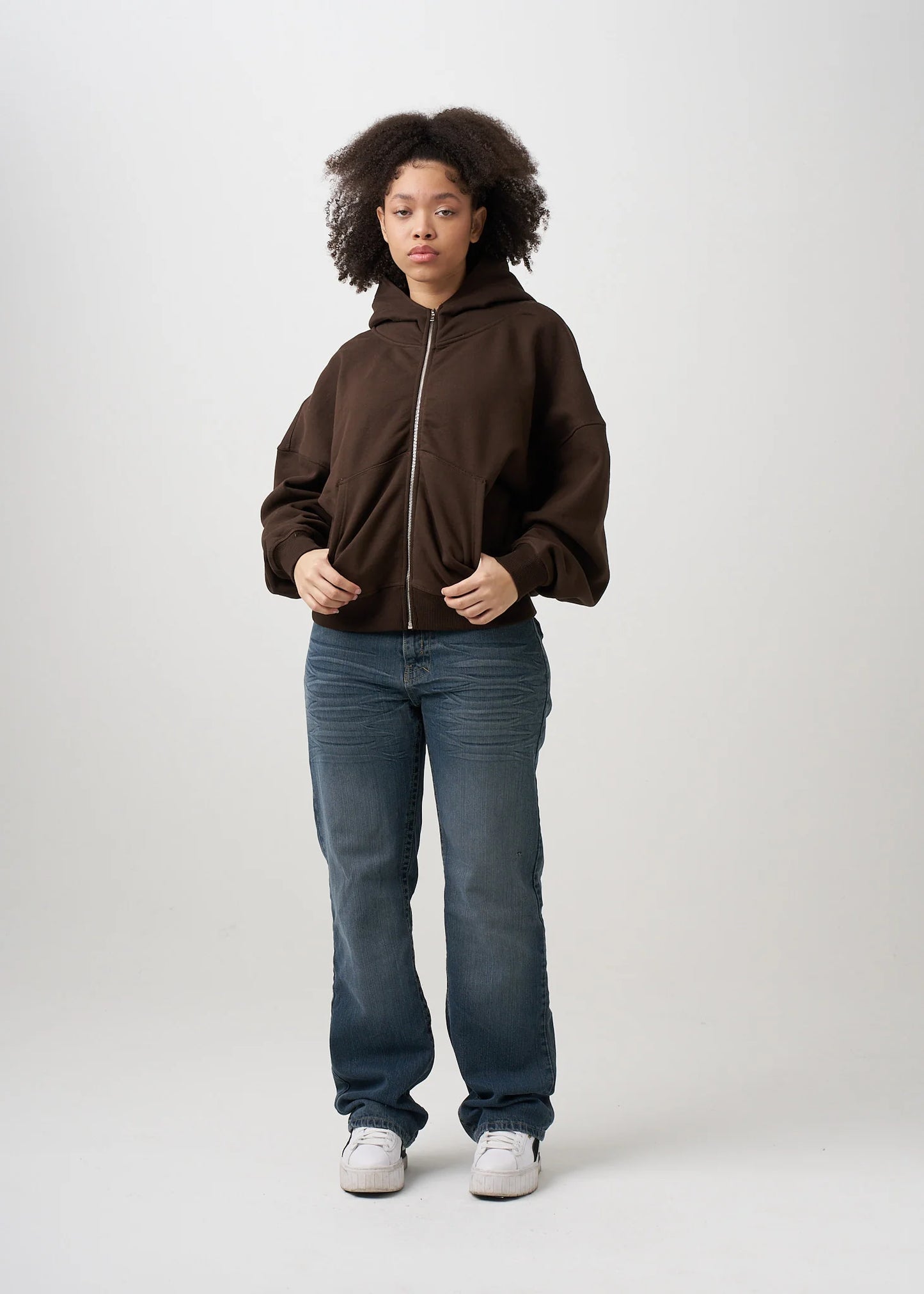 Women's Oversized Heavyweight Zip Up Hoodie