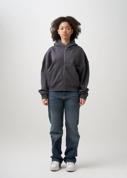 Women's Oversized Heavyweight Zip Up Hoodie