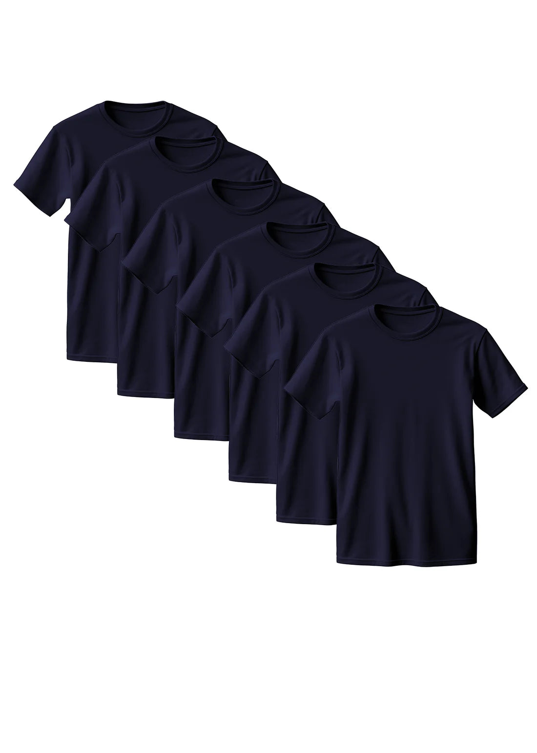 Elegant Combed Cotton T-Shirt 6-Pack