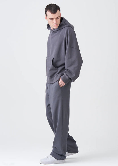 14 OZ Elegant Garment Wash French Terry Oversized Boxy Distressed Fleece Sweatsuit