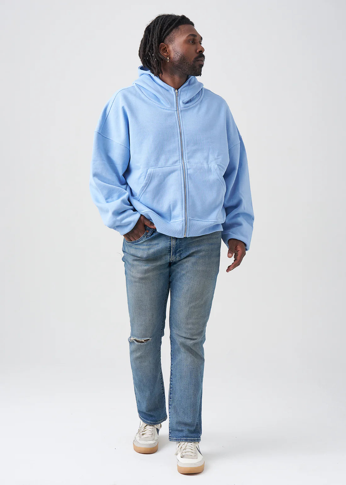 Luxury Oversized Boxy Heavyweight Full-Zip Hoodie