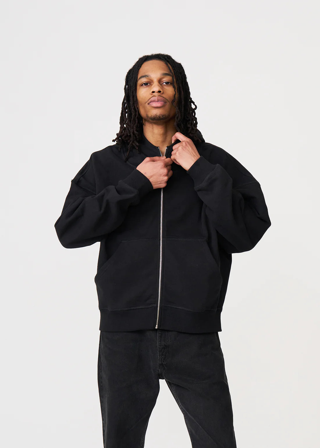 Luxury Oversized Boxy Heavyweight Full-Zip Hoodie