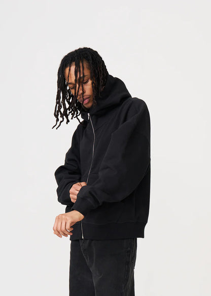 Luxury Oversized Boxy Heavyweight Full-Zip Hoodie