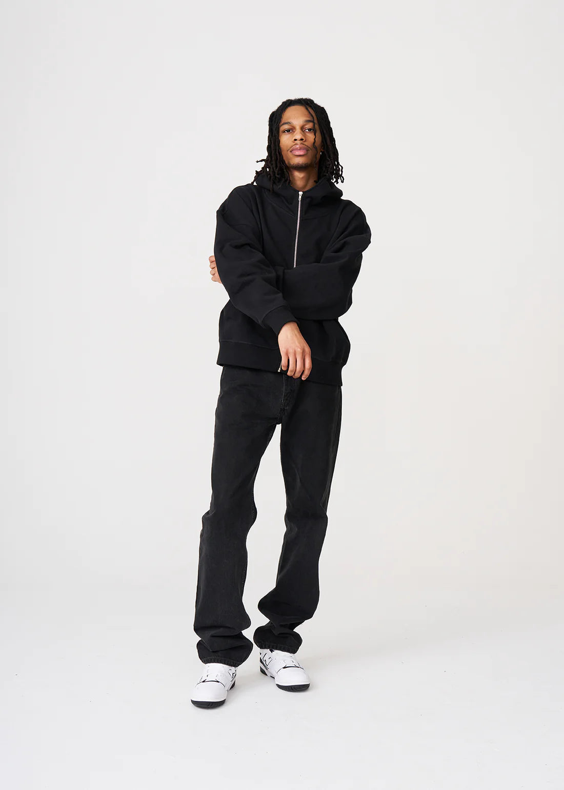 Luxury Oversized Boxy Heavyweight Full-Zip Hoodie