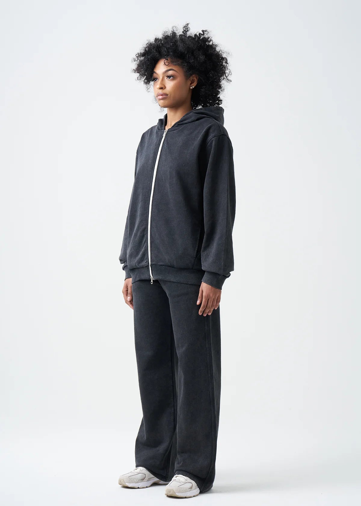 14 OZ Luxury Garment Dyed Fleece 2 Way Zip Up Sweatsuit