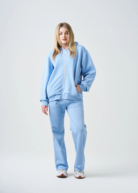 14 OZ Luxury Garment Dyed Fleece 2 Way Zip Up Sweatsuit