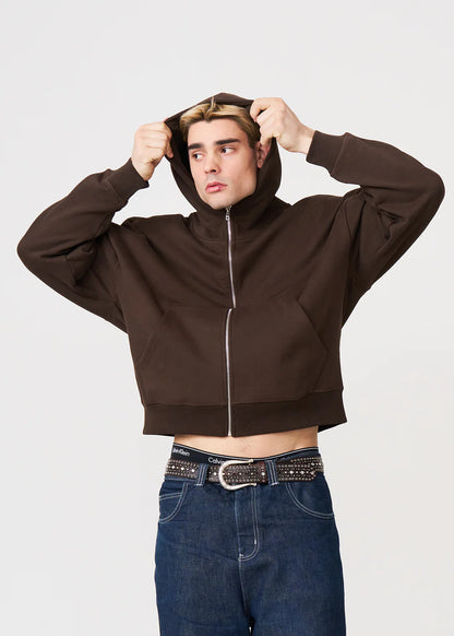 Luxury Oversized Boxy Heavyweight Full-Zip Hoodie