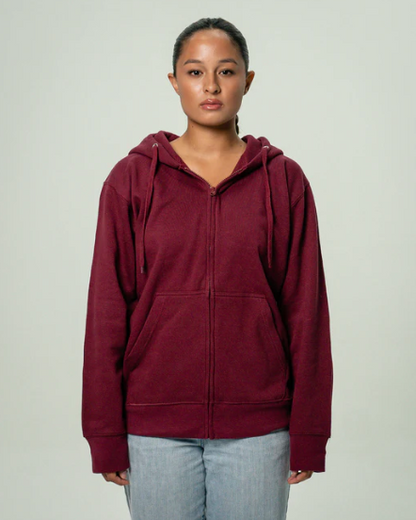 Women's Elegant Heavy Blend Full Zip-Up Hoodie