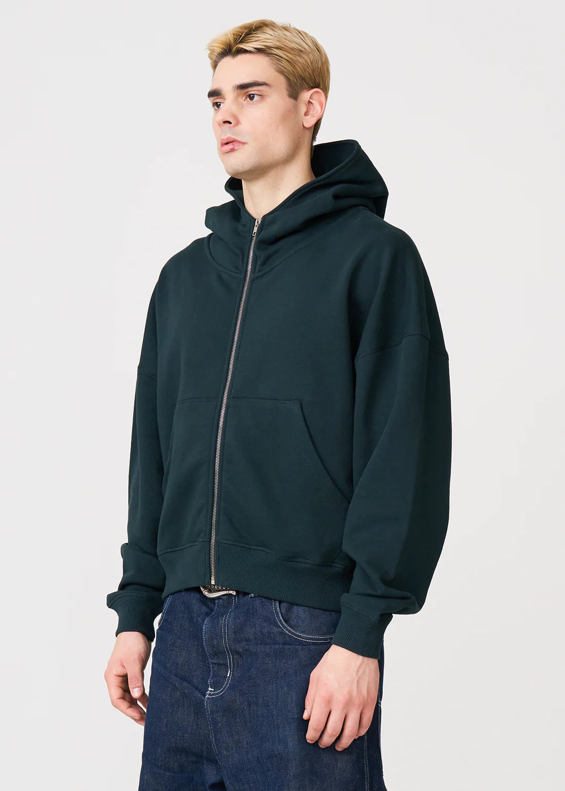 Luxury Oversized Boxy Heavyweight Full-Zip Hoodie