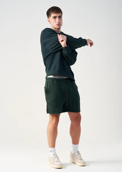 10 Oz Elegant 3D Raw Edge Fleece Sweatshorts