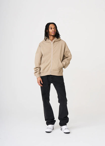 Luxury Oversized Boxy Heavyweight Full-Zip Hoodie