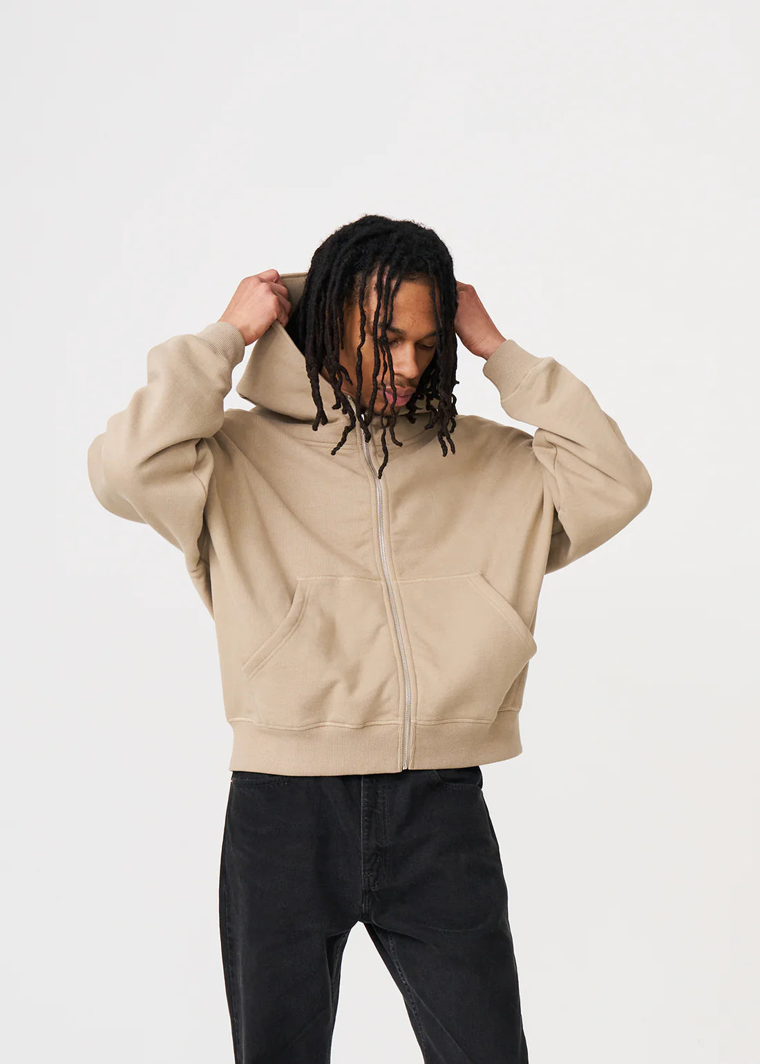 Luxury Oversized Boxy Heavyweight Full-Zip Hoodie