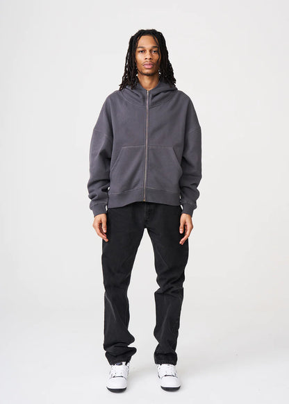 Luxury Oversized Boxy Heavyweight Full-Zip Hoodie