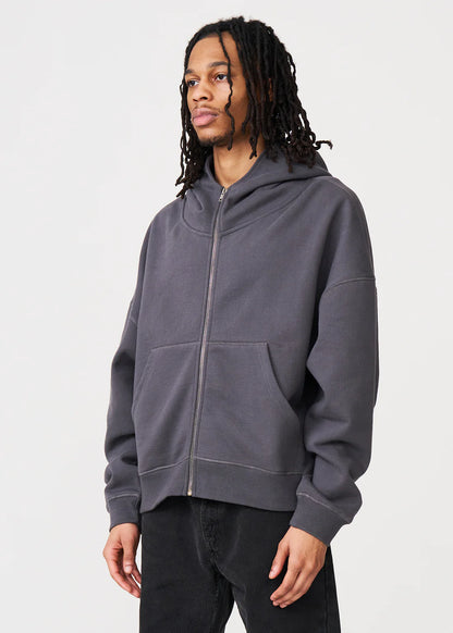 Luxury Oversized Boxy Heavyweight Full-Zip Hoodie