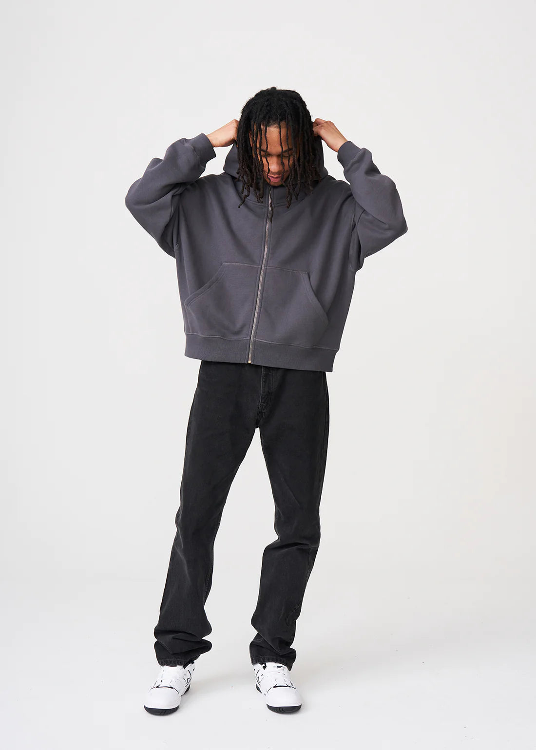 Luxury Oversized Boxy Heavyweight Full-Zip Hoodie