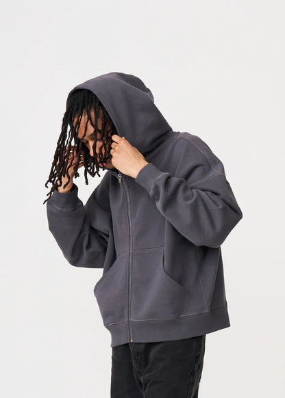 Luxury Oversized Boxy Heavyweight Full-Zip Hoodie