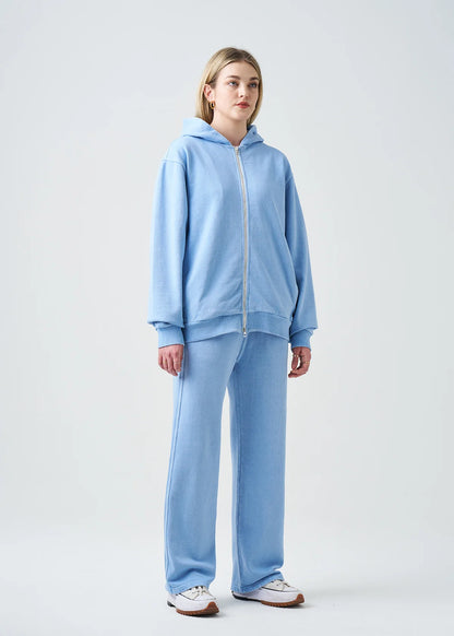 14 OZ Luxury Garment Dyed Fleece 2 Way Zip Up Sweatsuit