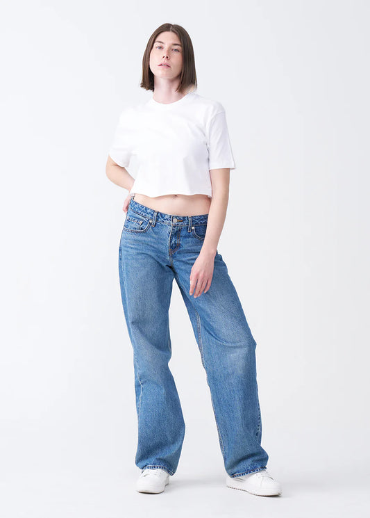 Elegant Combed Cotton Crop Top T-Shirt